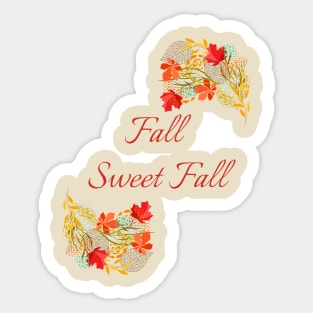 Fall Sweet Fall Autumn Design Sticker